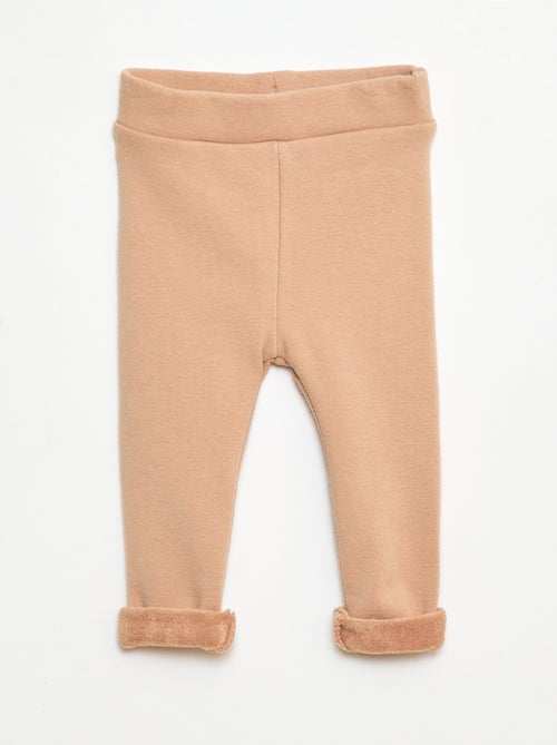 Leggings in maglia garzata di cotone tinta unita - Kiabi