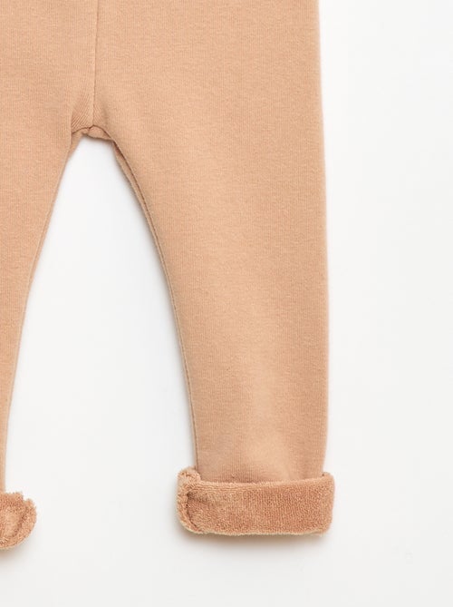 Leggings in maglia garzata di cotone tinta unita - Kiabi