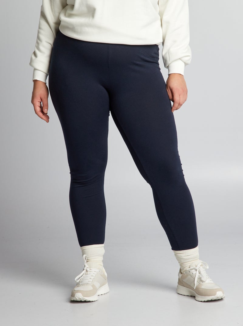 Leggings lunghi in cotone blu - Kiabi
