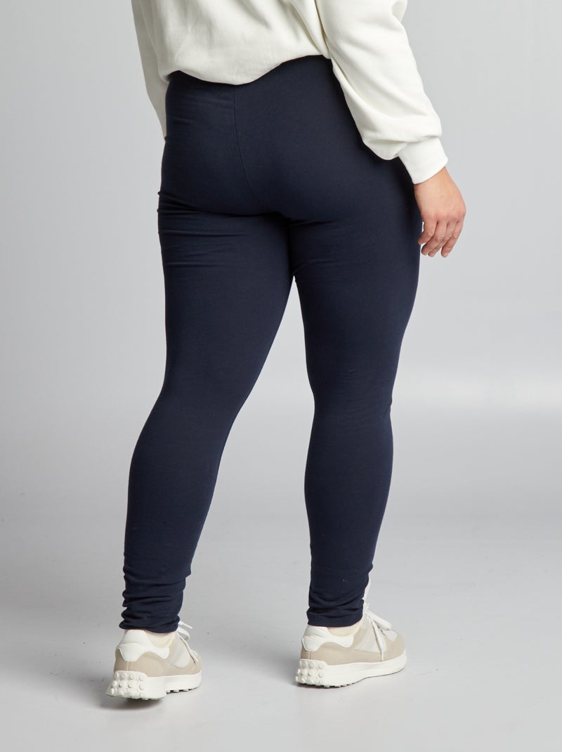 Leggings lunghi in cotone blu - Kiabi