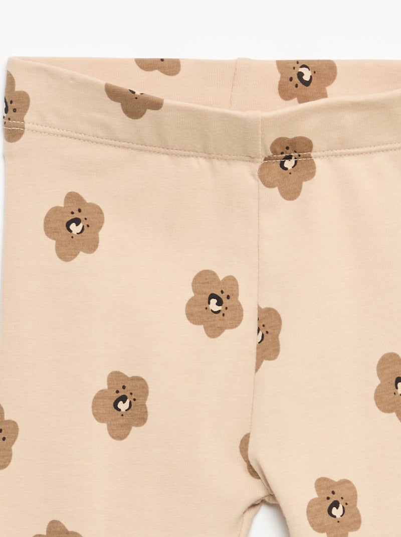 Leggings lunghi stampati Beige - Kiabi