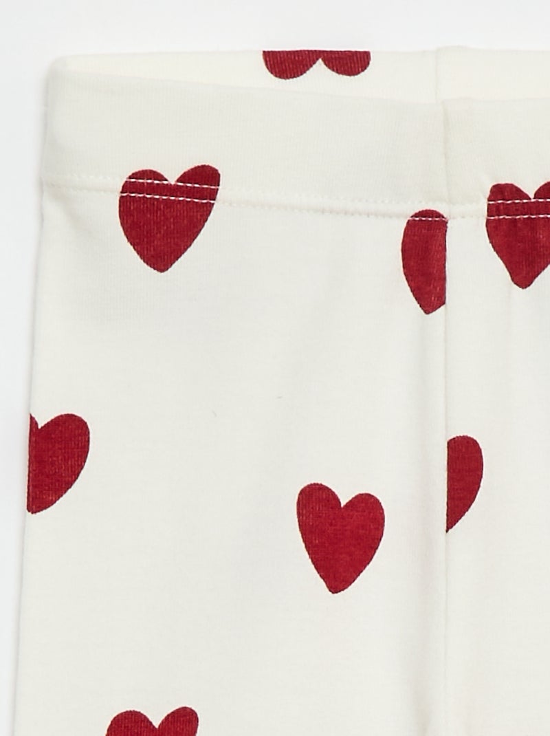 Leggings lunghi stampati Bianco - Kiabi