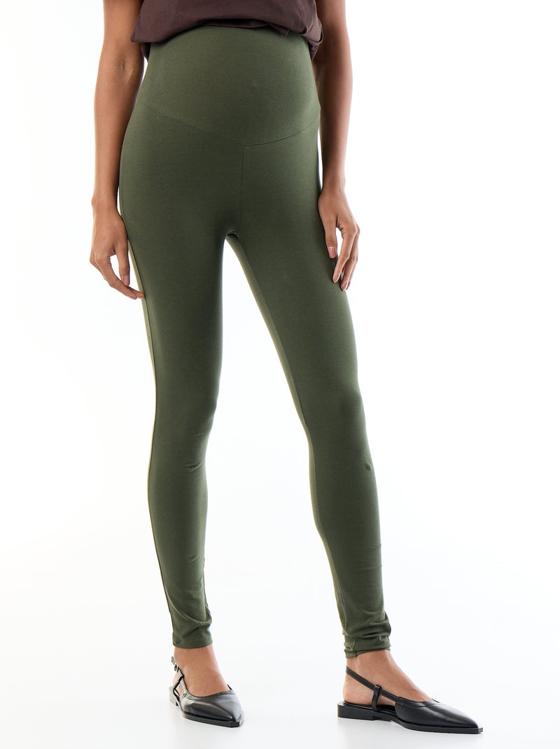 Leggings premaman lunghi in jersey tinta unita Verde - Kiabi