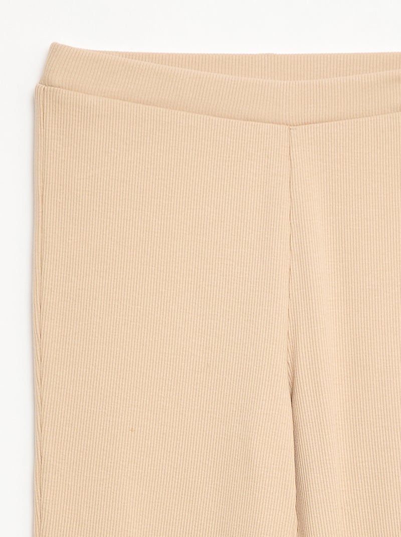 Leggings svasati a coste Beige - Kiabi