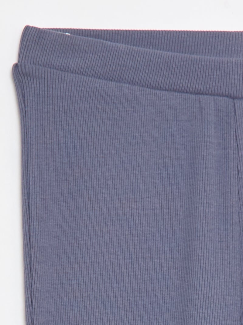 Leggings svasati a coste Grigio - Kiabi