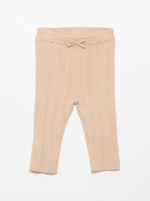 Leggings with Bow and Cable Knit - Kiabi