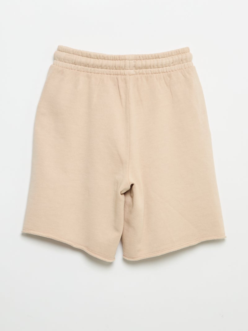Leichte bedruckte Molton-Shorts Beige - Kiabi