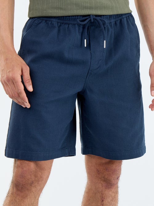 Leichte Bermuda aus Sweatmaterial mit Kordelzug - Kiabi