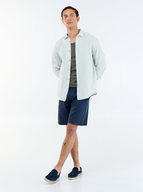 Leichte Bermuda aus Sweatmaterial mit Kordelzug - Kiabi
