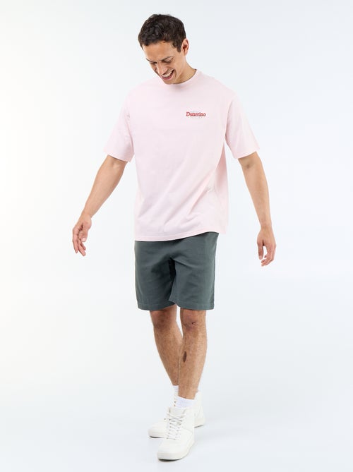 Leichte Bermuda aus Sweatmaterial mit Kordelzug - Kiabi