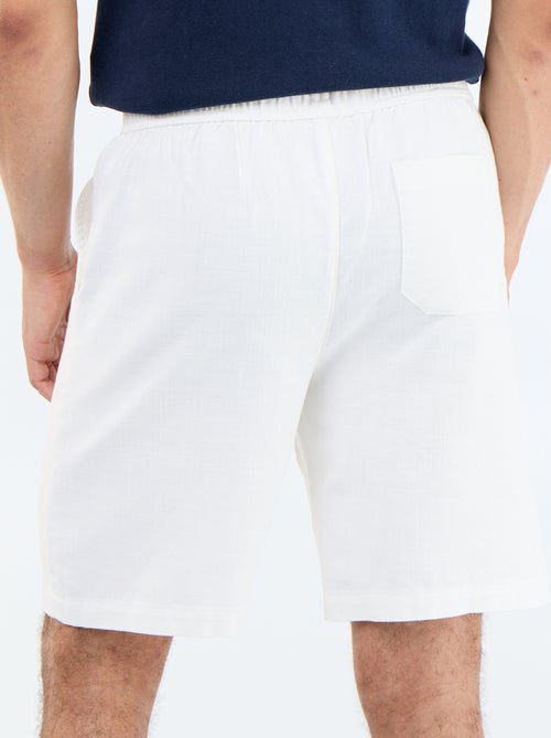 Leichte Bermuda aus Sweatmaterial mit Kordelzug - Kiabi