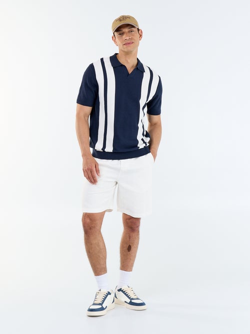 Leichte Bermuda aus Sweatmaterial mit Kordelzug - Kiabi