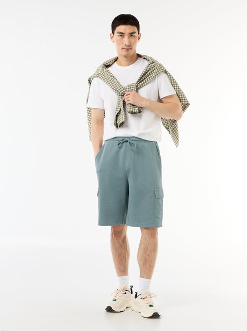 Leichte Bermuda aus Sweatstoff mit Pattentaschen - Kiabi