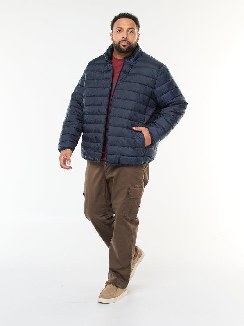 Leichte Daunenjacke mit Stehkragen und langen Ärmeln Blau - Kiabi