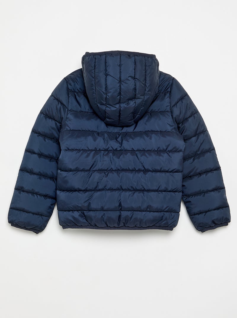 Leichte Kapuzen-Steppjacke Blau - Kiabi
