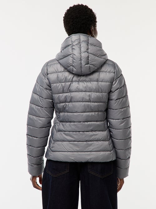Leichte Kapuzen-Steppjacke unifarben - Kiabi