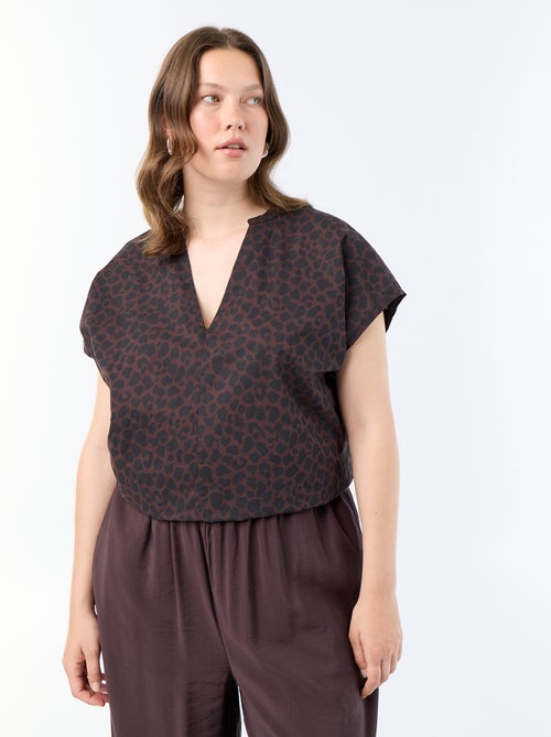 Leichte kurzärmlige Bluse - Kiabi