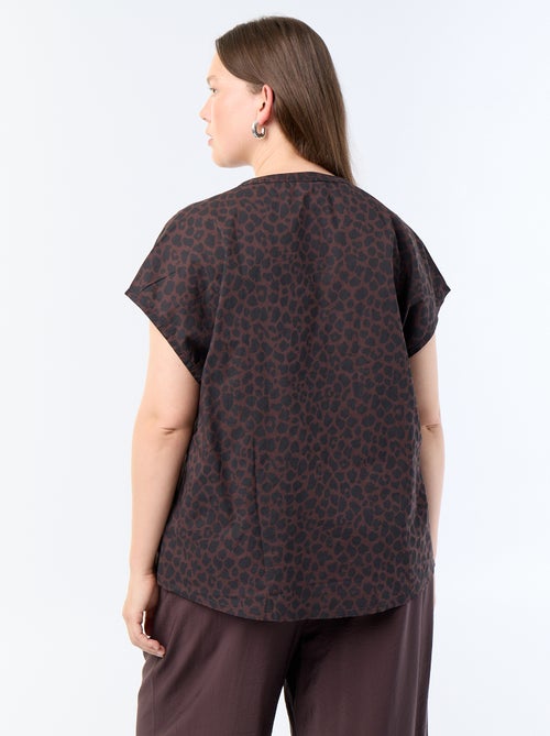 Leichte kurzärmlige Bluse - Kiabi