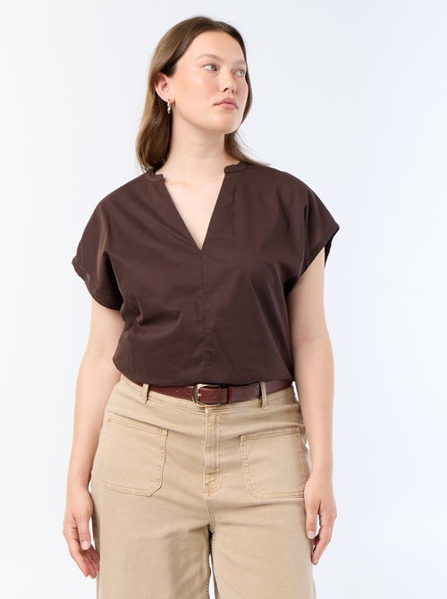 Leichte kurzärmlige Bluse - Kiabi Leichte kurzärmlige Bluse - Kiabi