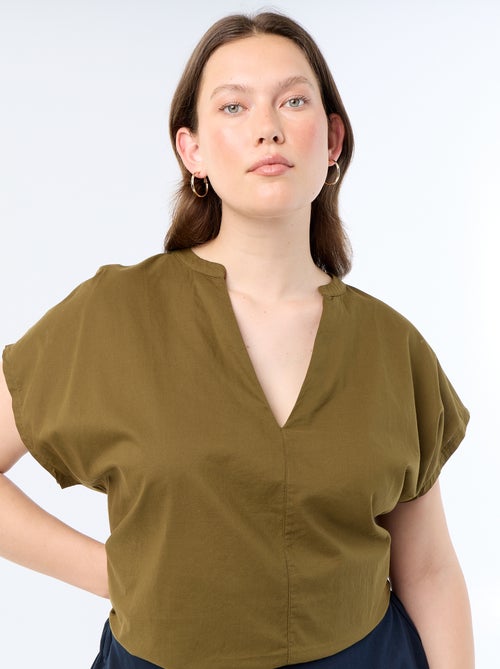 Leichte kurzärmlige Bluse - Kiabi