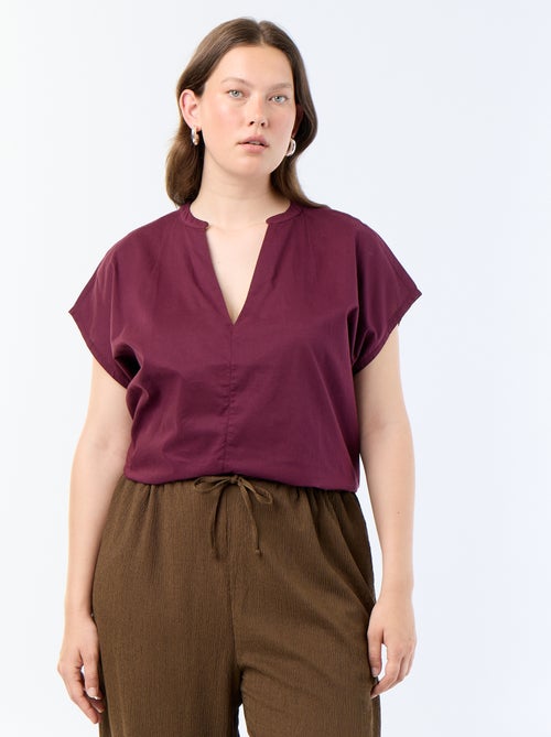 Leichte kurzärmlige Bluse - Kiabi