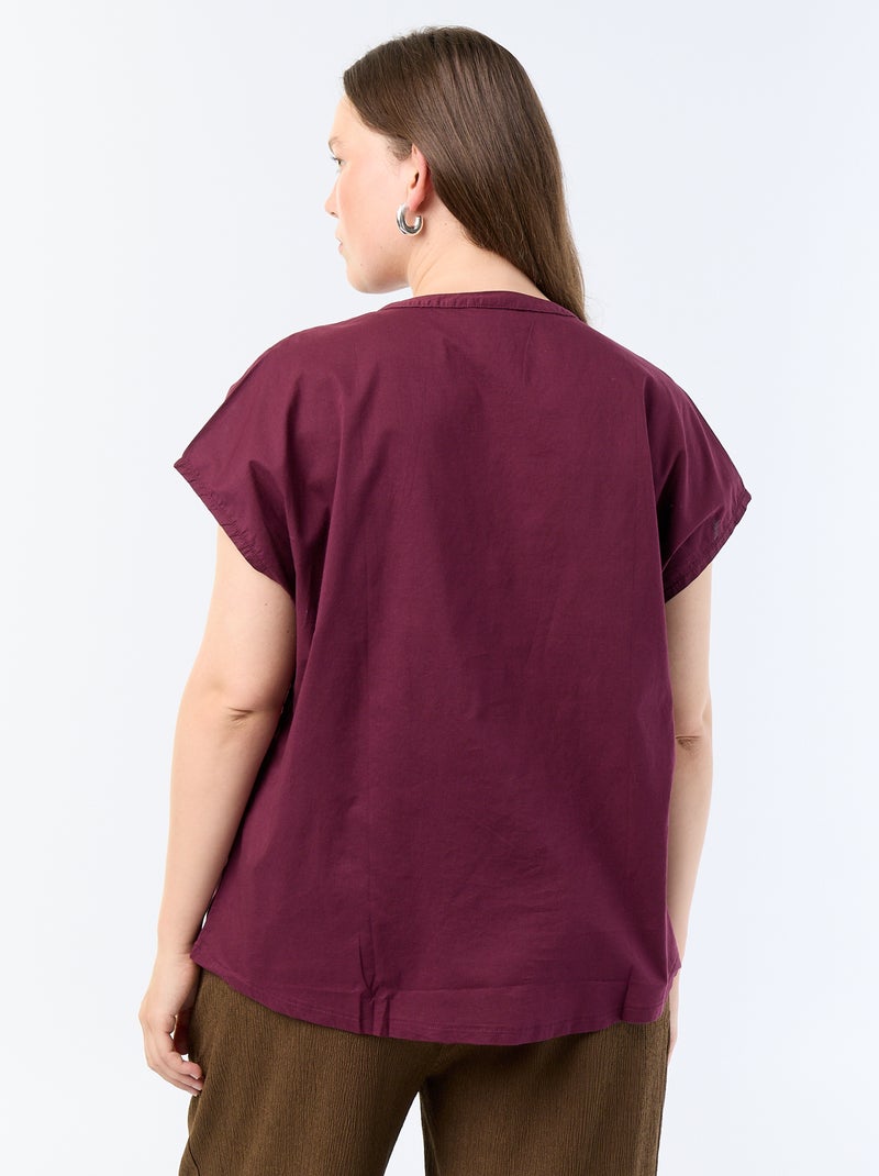 Leichte kurzärmlige Bluse Rosa - Kiabi