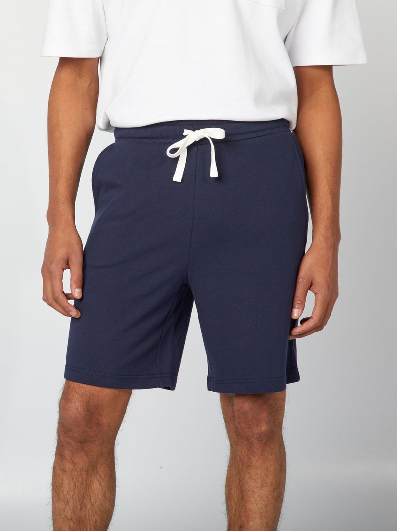 Leichte Molton-Bermudas Blau - Kiabi