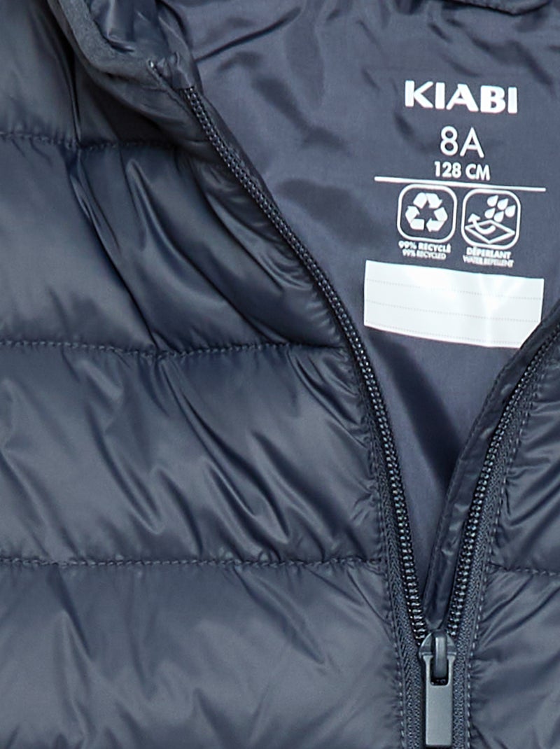Leichte Steppjacke mit Kapuze Blau - Kiabi