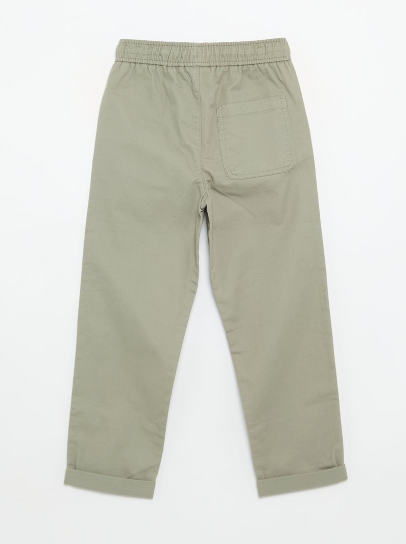 Leichte unifarbene Hose Vert - Kiabi