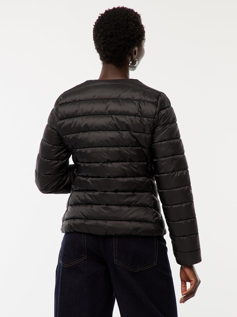 Leichte, wasserabweisende Steppjacke Schwarz - Kiabi