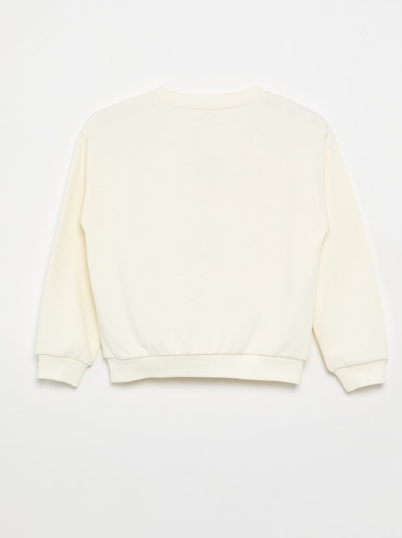 Leichter Molleton-Sweater Weiß - Kiabi