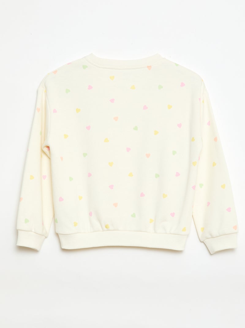 Leichter Molton-Sweater Weiß - Kiabi
