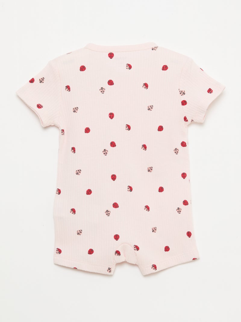 Leichter Schlafstrampler mit Reissverschluss Rosa - Kiabi