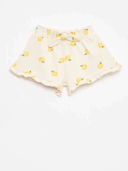 Leichter Volant-Short aus Molton - Kiabi