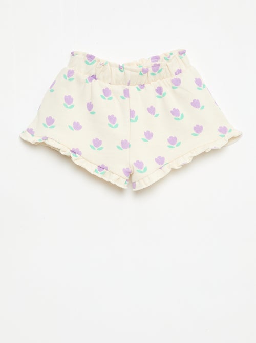 Leichter Volant-Short aus Molton - Kiabi