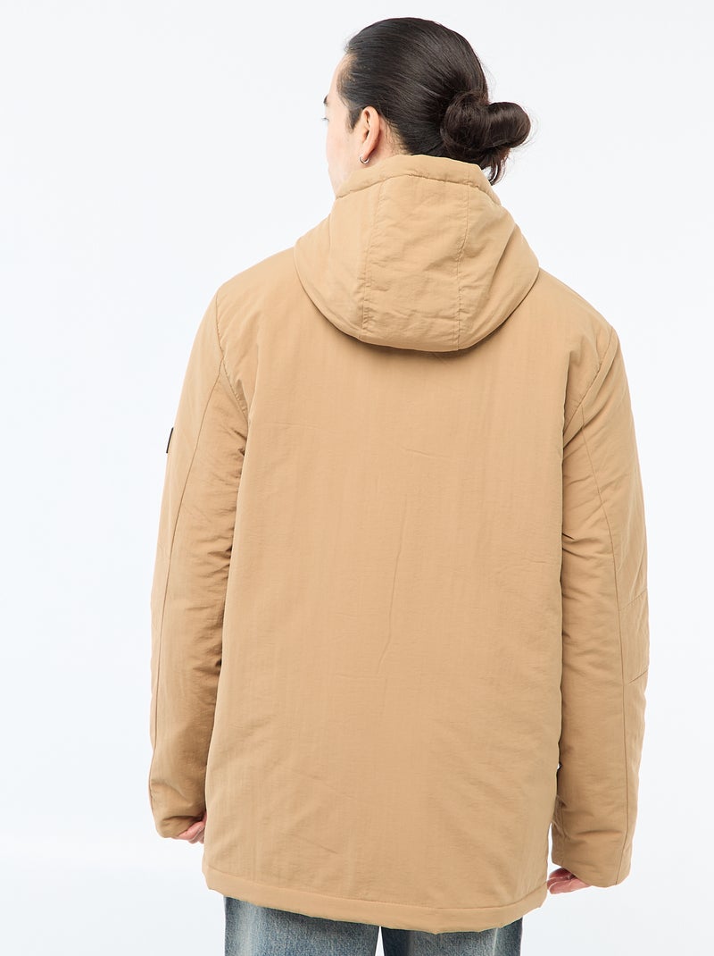 Leichter, wasserabweisender Kapuzenparka Beige - Kiabi