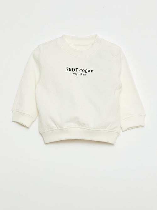 Leichtes bedrucktes Sweatshirt aus Sweatstoff - Kiabi