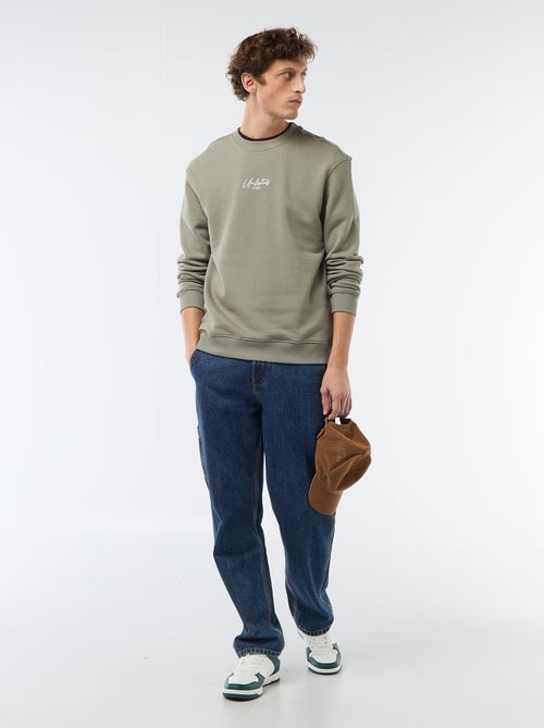 Leichtes French-Terry-Sweatshirt mit beidseitigem Print - Kiabi