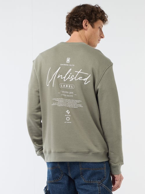 Leichtes French-Terry-Sweatshirt mit beidseitigem Print - Kiabi