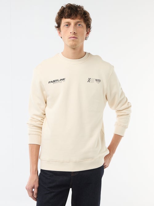 Leichtes French-Terry-Sweatshirt mit beidseitigem Print - Kiabi