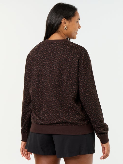 Leichtes French Terry Sweatshirt mit Print - Kiabi