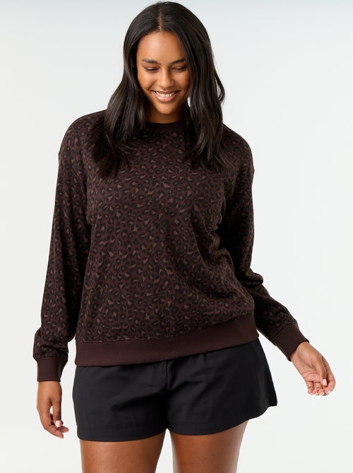 Leichtes French Terry Sweatshirt mit Print - Kiabi