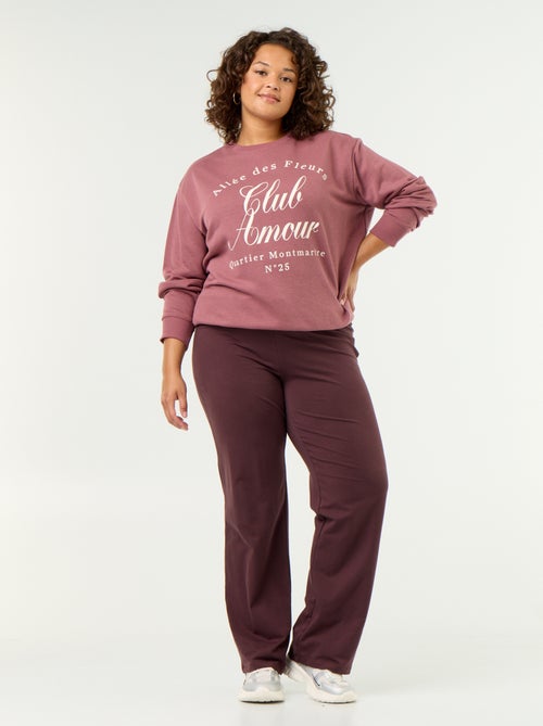 Leichtes French Terry Sweatshirt mit Print - Kiabi