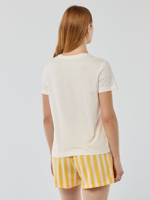 Leichtes gestreiftes Pyjama-Set mit Oberteil und Shorts - Kiabi