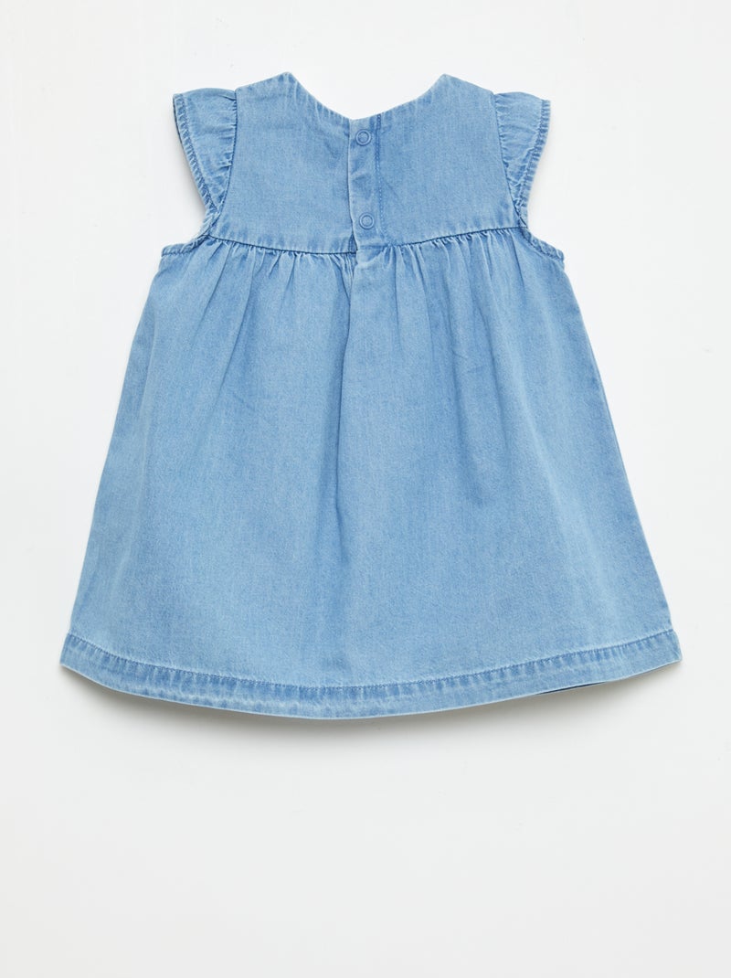 Leichtes Jeanskleid mit kurzen Ärmeln Blau - Kiabi
