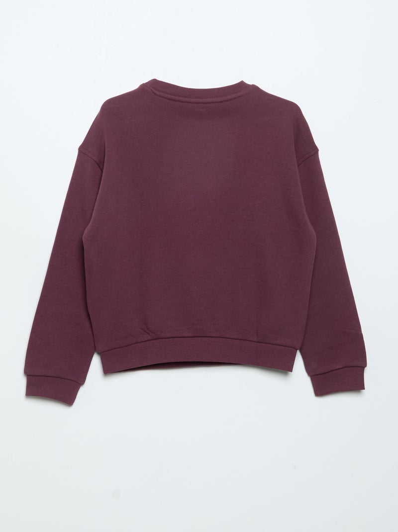 Leichtes Sweatshirt aus French Terry, beidseitig bedruckt Rosa - Kiabi