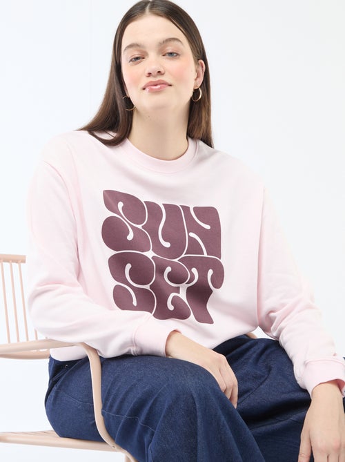 Leichtes Sweatshirt aus French Terry mit Aufdruck - Kiabi