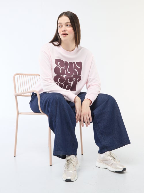 Leichtes Sweatshirt aus French Terry mit Aufdruck - Kiabi