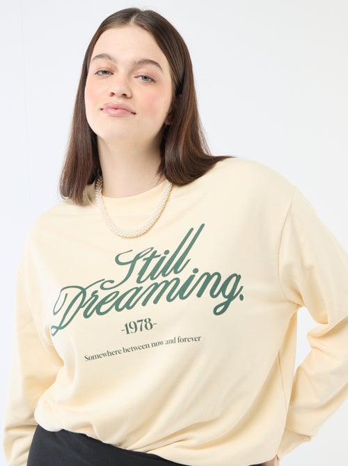Leichtes Sweatshirt aus French Terry mit Aufdruck - Kiabi