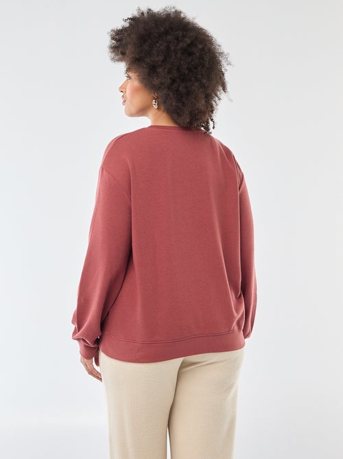 Leichtes Uni-Sweatshirt mit Rundhalsausschnitt - Kiabi